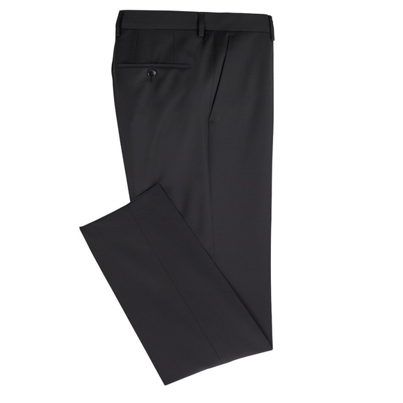 Hugo Boss 36/R (tailored to approx 30/R black slacks 100% wool/mint condition. - Picture 1 of 16